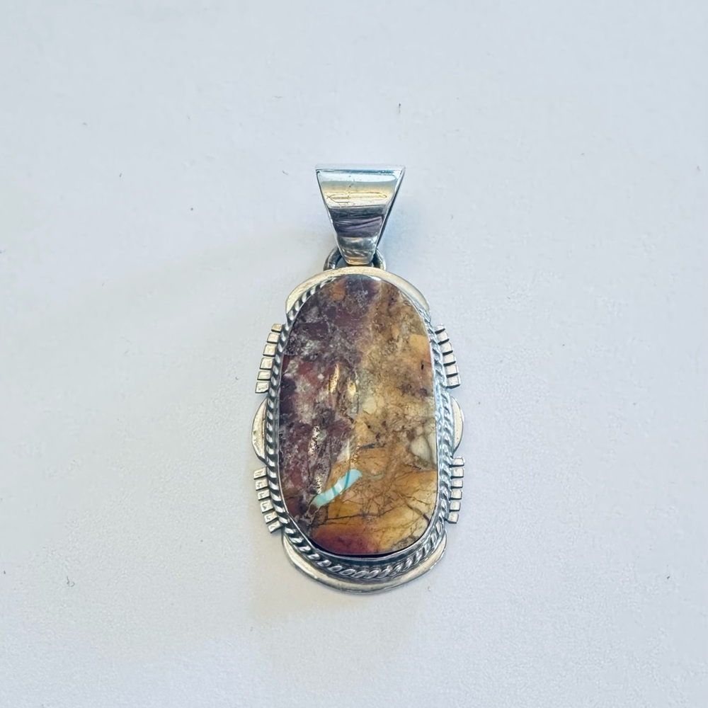 Boulder (Ribbon) Turquoise Pendant